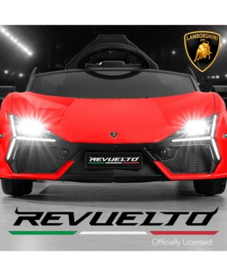 Kids 12V Ride-On Car Officially Licensed Lamborghini Revuelto w/ Remote, LED Lights