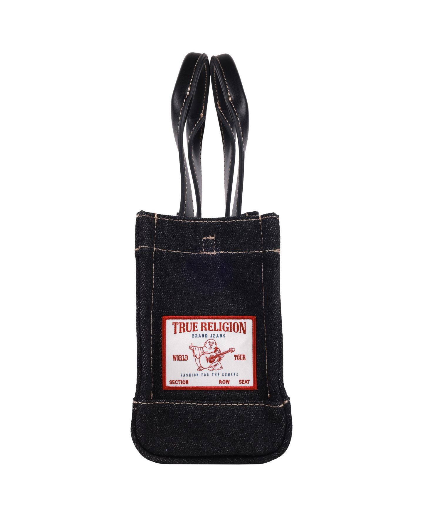 Женская сумка True Religion Mini Denim Tote, цвет: Чёрный — фото 4