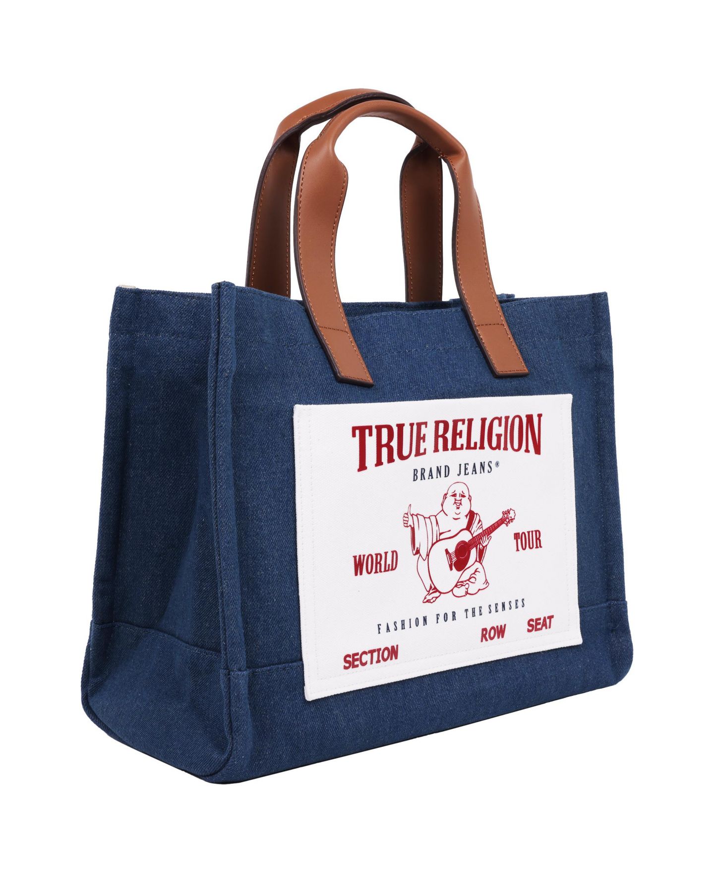 Женская сумка True Religion Medium Buddha Pocket Tote, цвет: Средний синий — фото 3