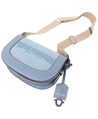 Dark Denim Logo Saddle Bag