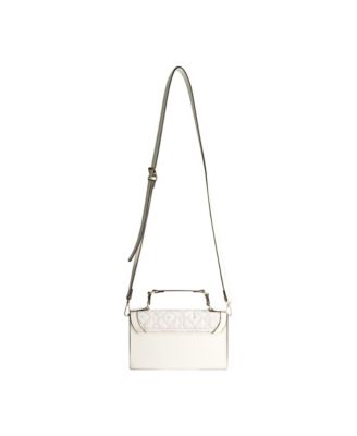 Studded Denim Flap Bag