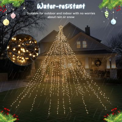Vast-Starry 20Ft Flagpole LED Christmas Tree Kit Large 4840 LED for Outdoor Christmas Decorations Yard