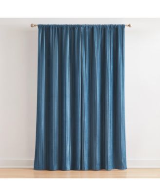 Glam Pleated Velvet Light Filtering Window Curtain Panels Pair 38x84