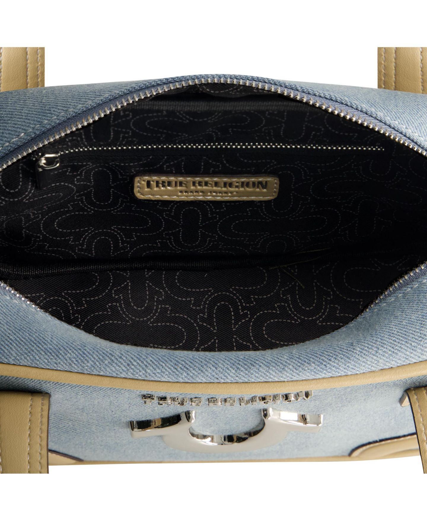 Женская сумка True Religion Small Denim Bowling Satchel, цвет: Джинсовый — фото 6