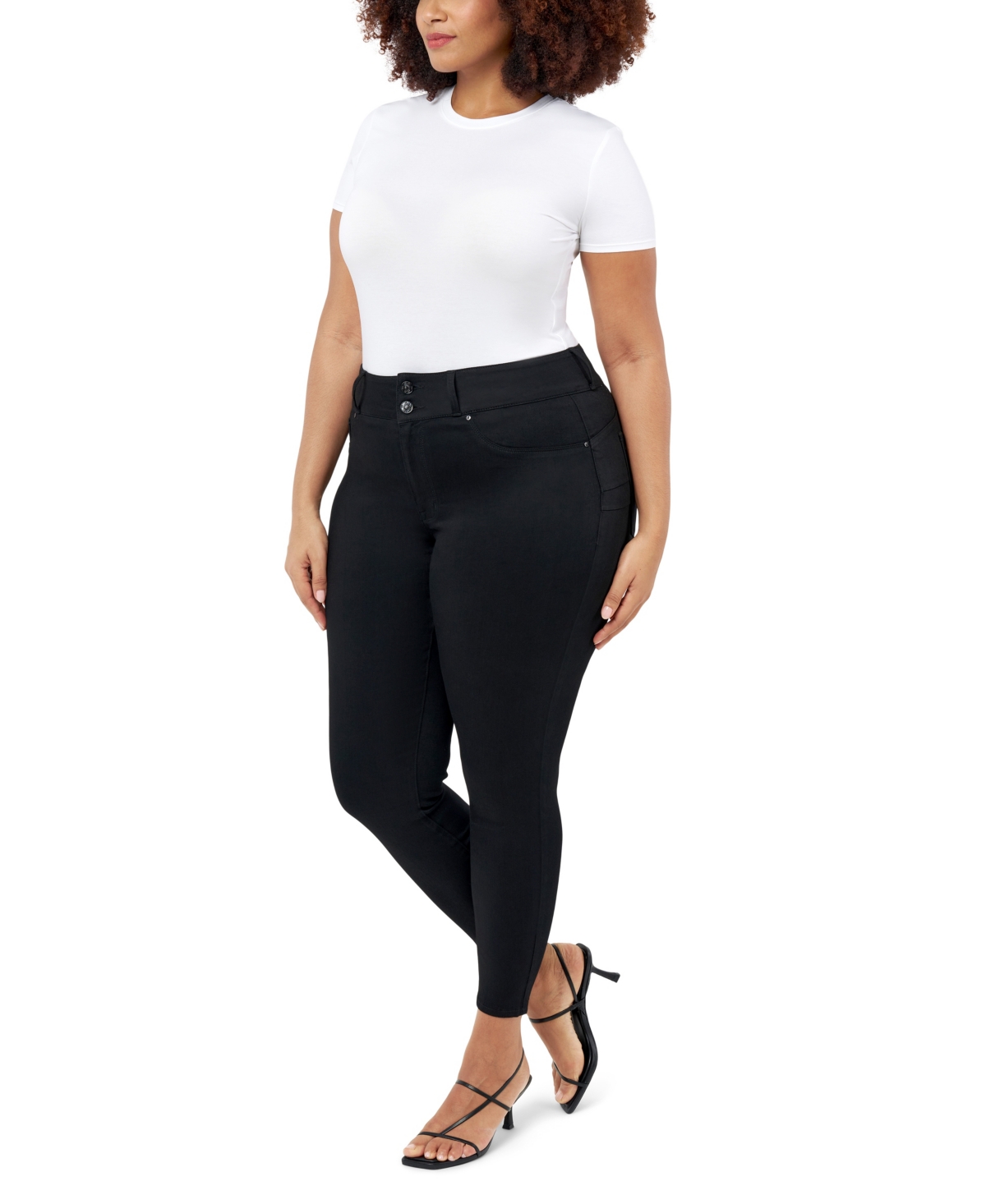 Seven7 Plus Size High Rise Curvy Legging Jeans In Black