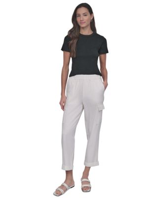 DKNY Jeans - Mid Rise Relaxed Pull-On Cargo Pants