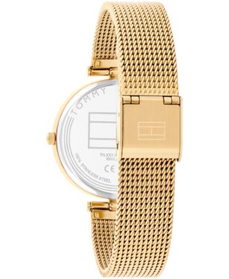Women's Quartz Gold Tone Stainless Steel Mesh Bracelet Watch, 34mm