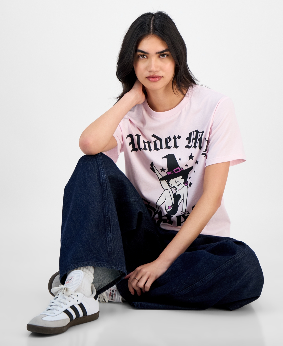 Grayson Threads, The Label Greyson Threads, The Label Juniors' Halloween Betty Boop T-shirt In Pink