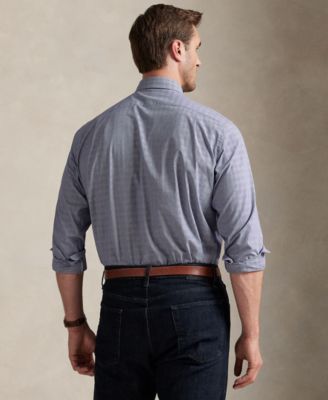 Men's Big & Tall Plaid Stretch Poplin Shirt