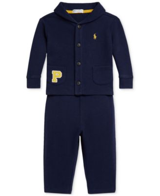 Polo Ralph Lauren - Baby Boys Estate-Rib Cardigan & Pant Set