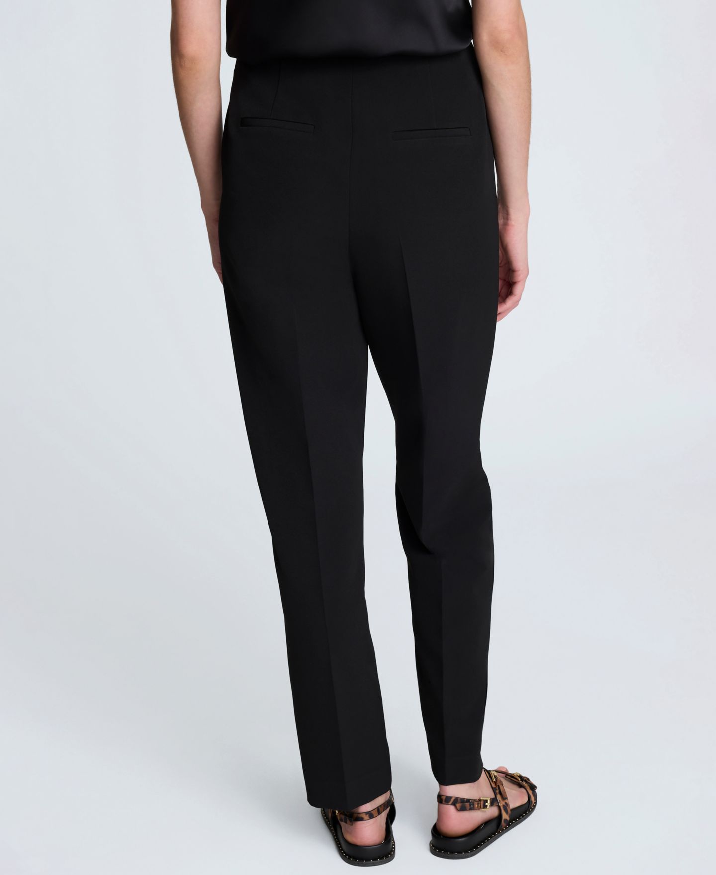 Женские брюки Kenneth Cole Luxe Twill Straight-Leg, цвет: Чёрный — фото 2