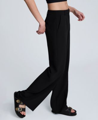 Women's Luxe Stretch Twill High Rise Wide-Leg Pants