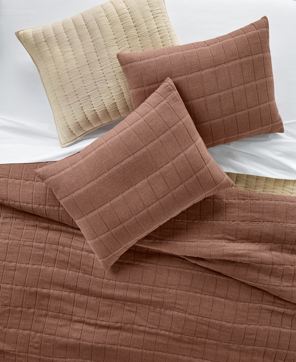 Oake Textured Check 3-pc. Comforter Set, King, Exclusively For Macy's In Brown