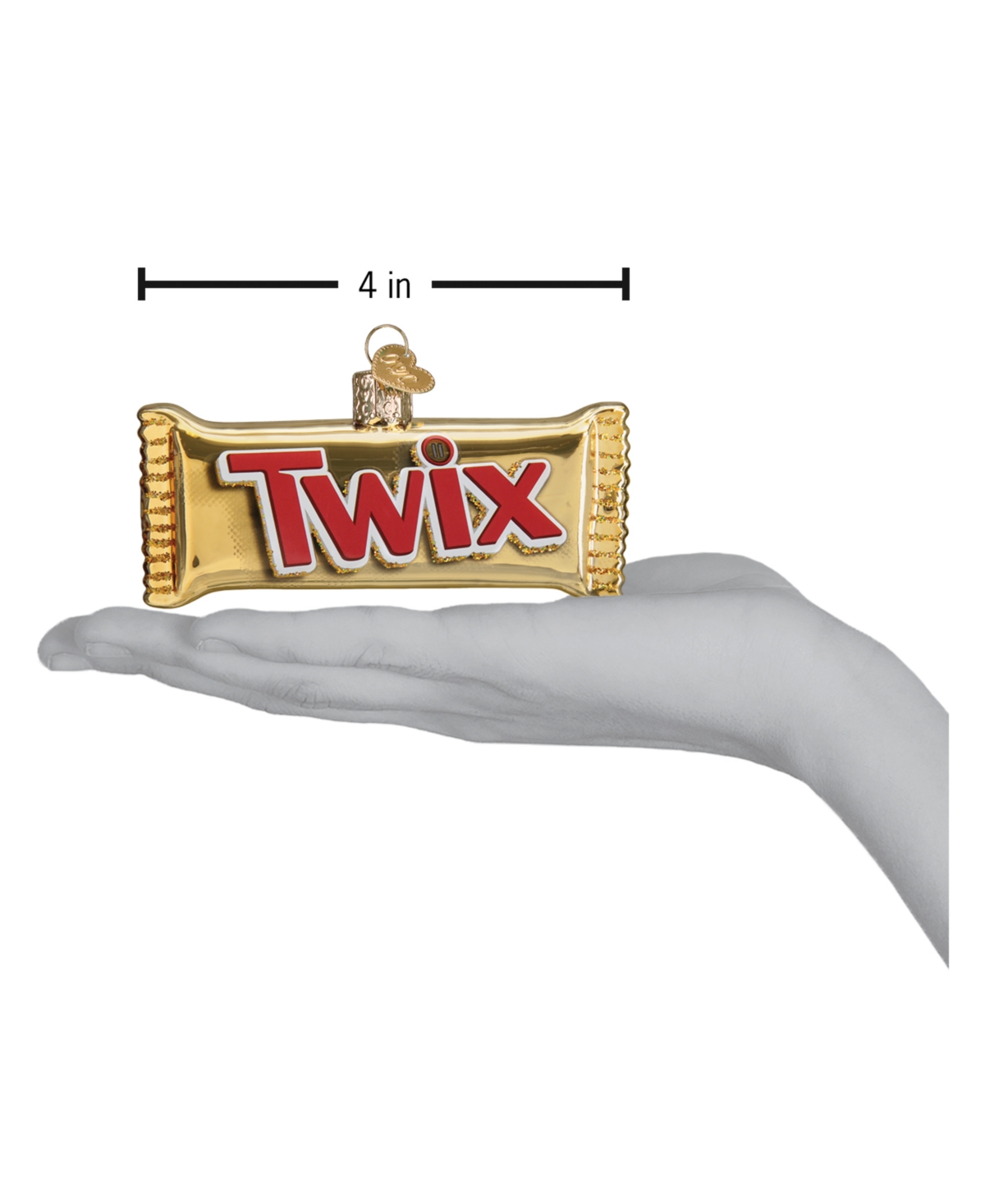 Old World Christmas 4" Mars Wrigley Candies Twix Candy Ornament In Gold