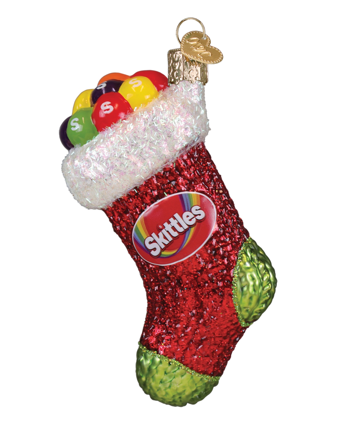 Old World Christmas 4.5" Mars Wrigley Candies Skittles Stocking Ornament In Red