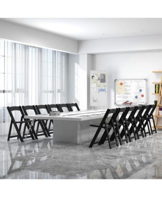 Set of 16 Dining Chairs w/ Rubber Wood Legs & Padded Seat for Home Office Events