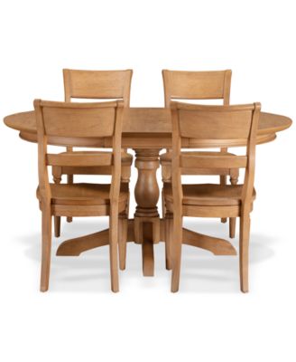 Willowmere 5-Pc. Dining Set (Round Table & 4 Wood Chairs) Created for Macy's.
