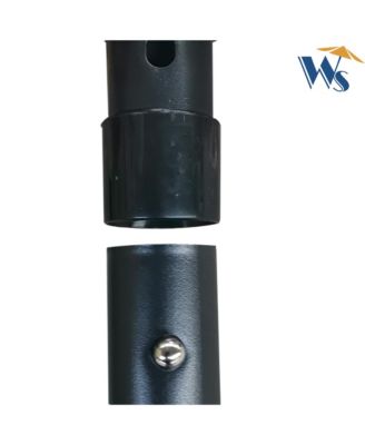 10 x 6.5t Rectangular Patio Solar LED Lighted Outdoor Umbrellas with Crank and Push Button Tilt