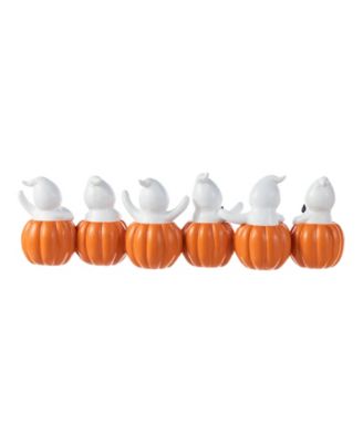 4.5" Halloween Polyresin Spooky Ghost Pumpkin Table Decor