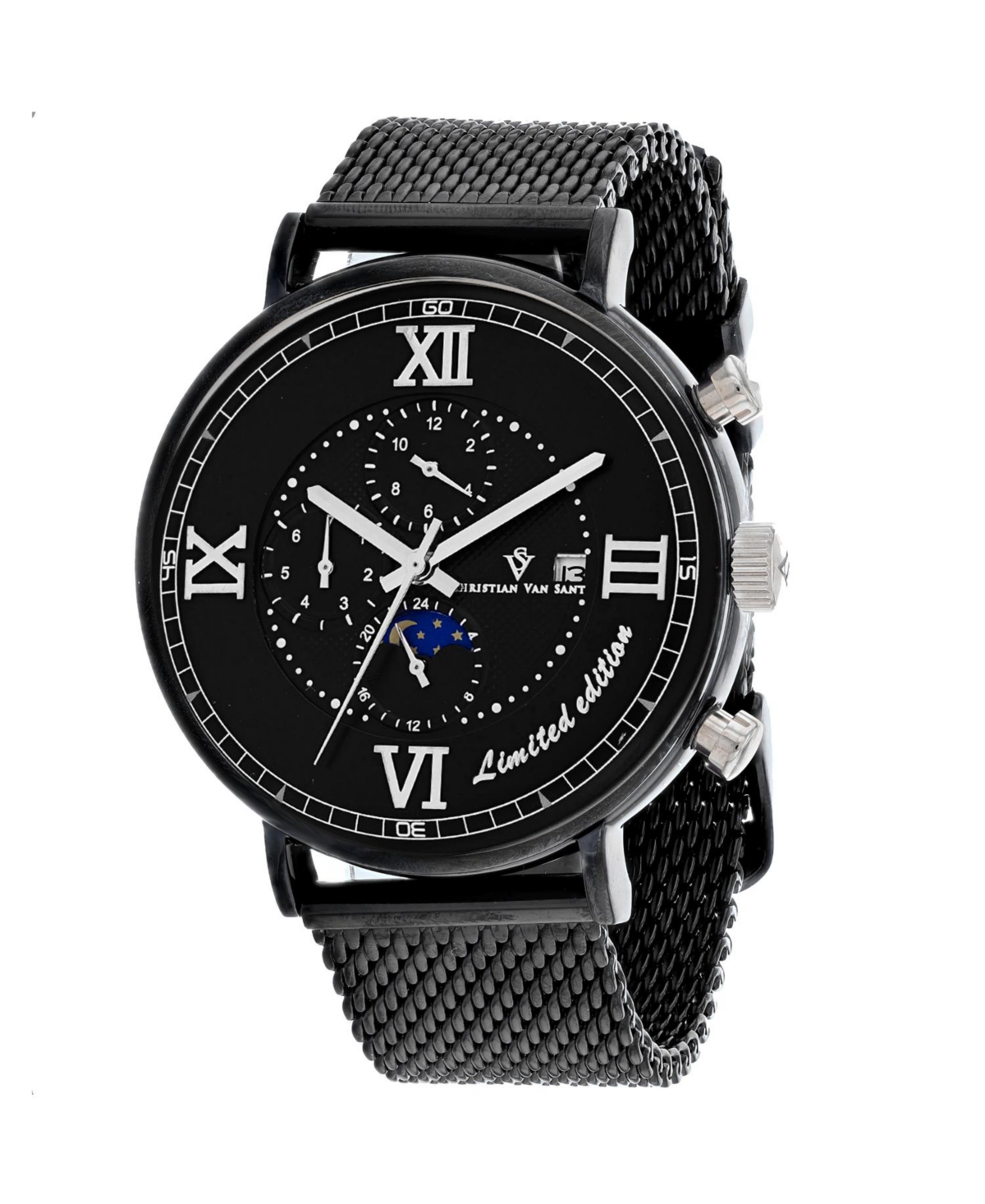 Men's Somptueuse Ltd Black Dial Watch - CV1159 - Black
