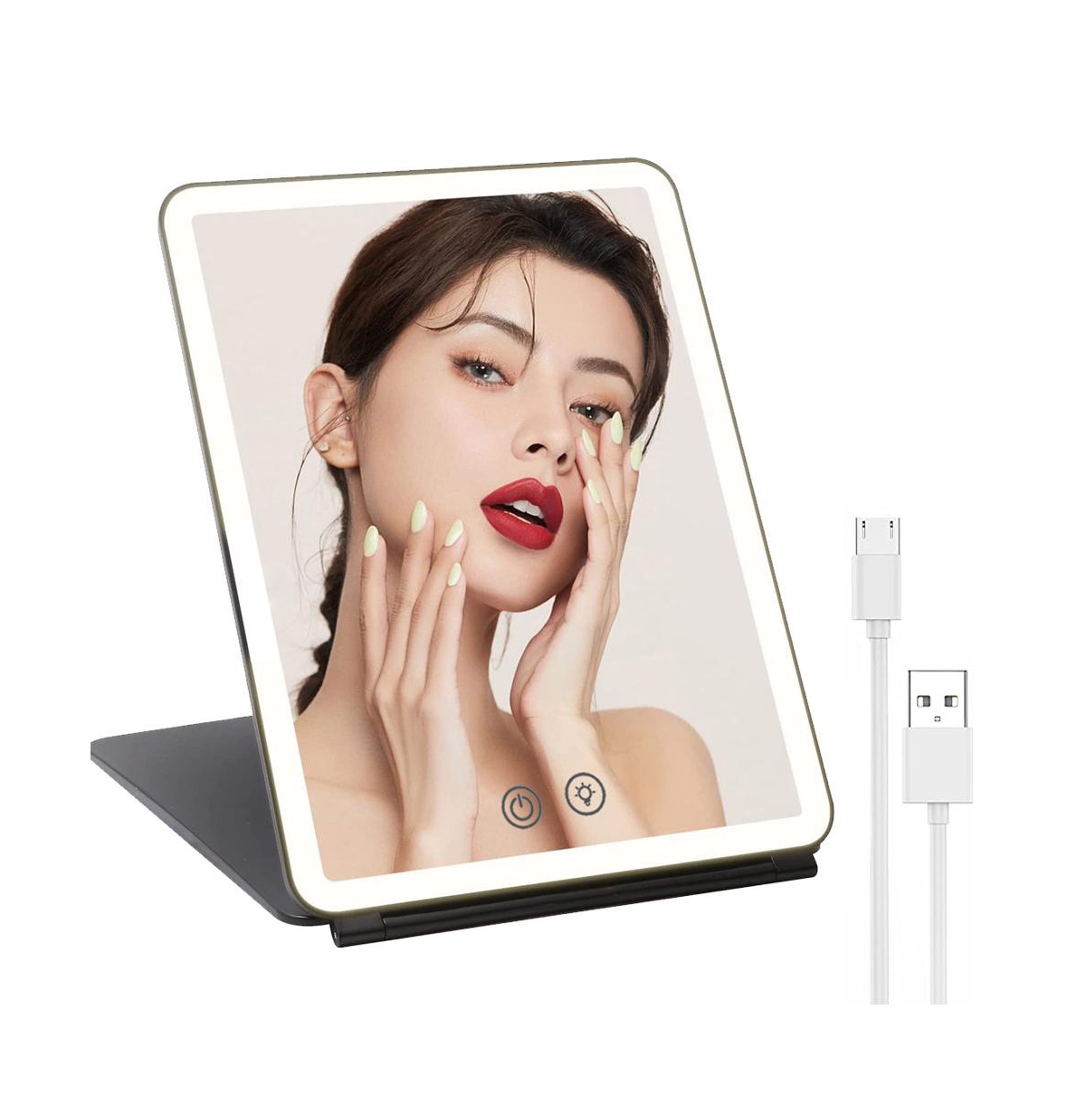 Led Travel Mirror - Black