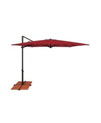 8.6FT Solefin Square Cantilever Umbrella with Cross Bar Stand