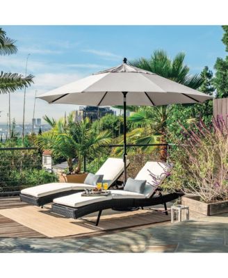 11FT Octagon Patio Umbrella with Push-Button Tilt, Anthracite Frame