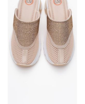 GLEA Mesh Rhinestone Mules (Women)