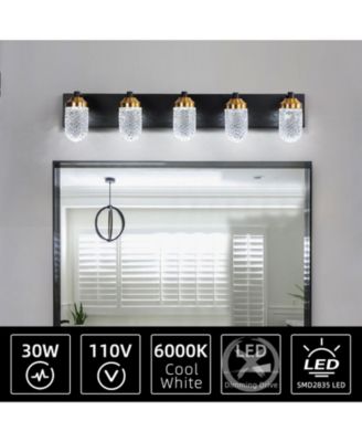 Vanity Lights With 5 LED Bulbs For Bathroom Lighting
