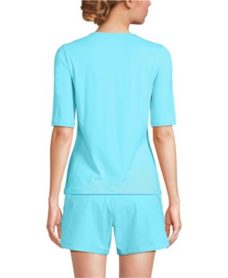 Women's SunShade UPF 50 Elbow Sleeve Rash Guard Swim Tee