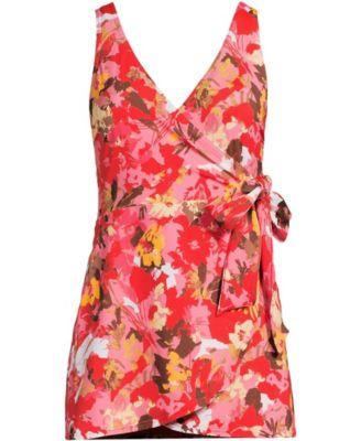 Women's Side Tie Mini Swim Dress Swimsuit