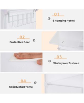 Portable Shoe Rack Organizer 12-Cube 48 Pair Shoe Shelf Storage Cabinet w/Hook