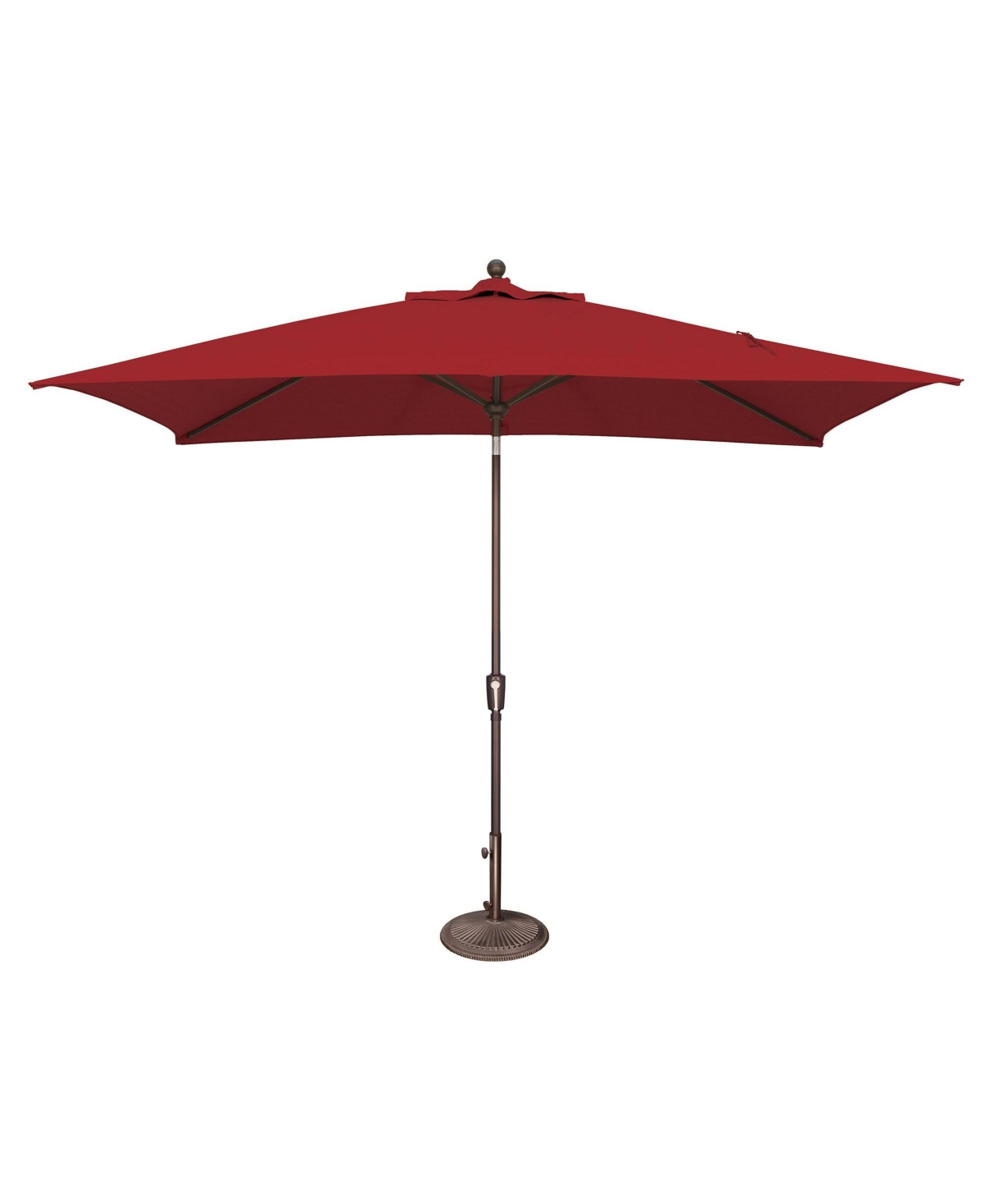6.6FTx10FT Solefin Rectangle Patio Umbrella with Push-Button Tilt,Bronze Frame - Taupe