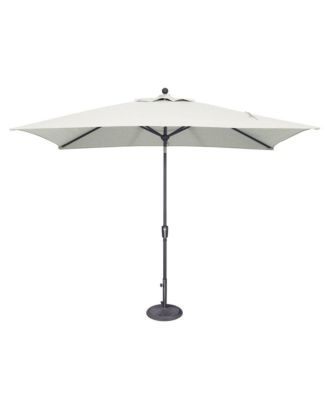 6.6FTx10FT Rectangle Patio Umbrella with Push-Button Tilt, Anthracite Frame