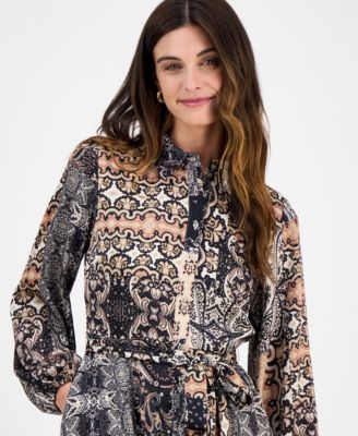 Women's Printed Shirt Dress