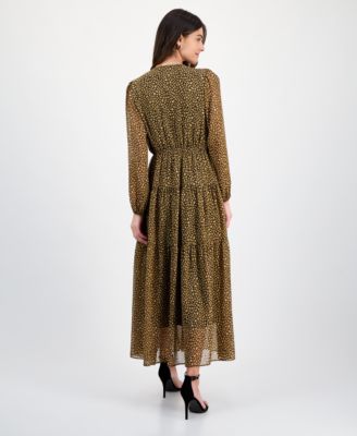 Women's V-Neck Tiered Maxi Dress