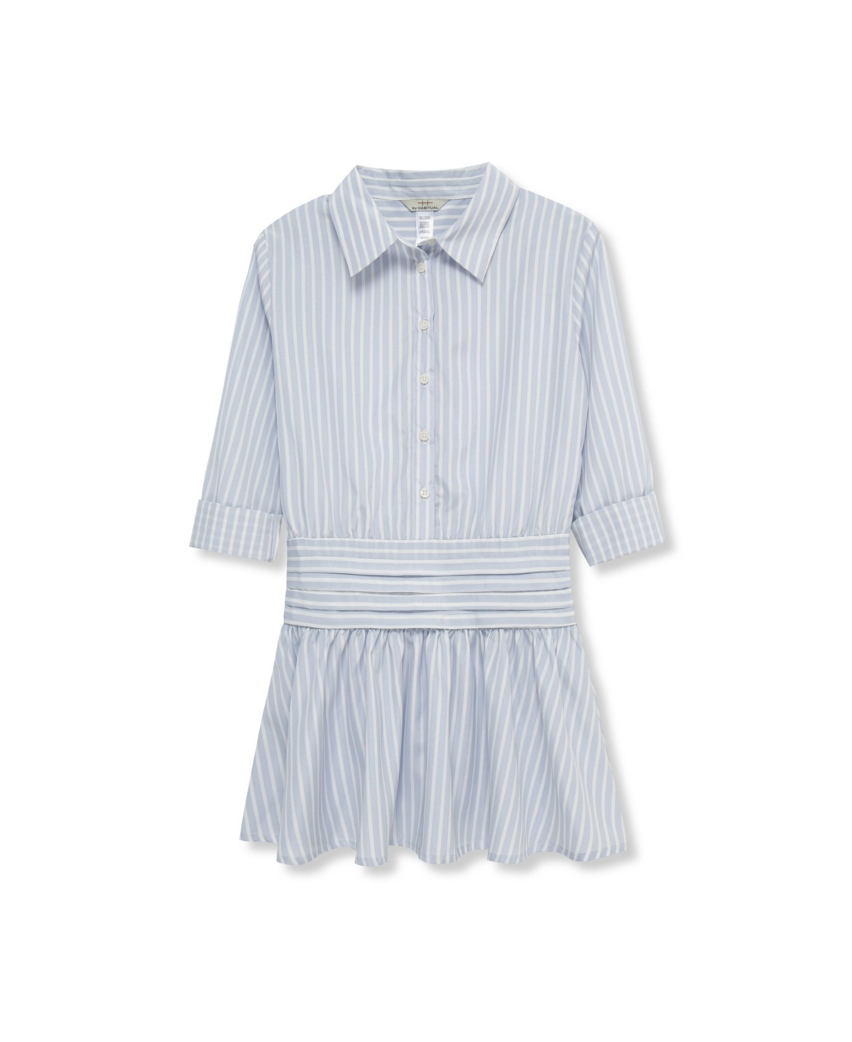 H By Habitual Big Girls Stripe Gathered Shirt Dress