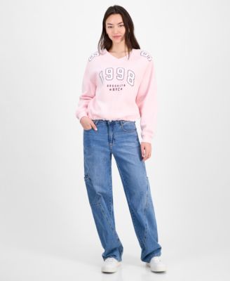 Juniors' Varsity Graphic Bubble-Hem Sweatshirt