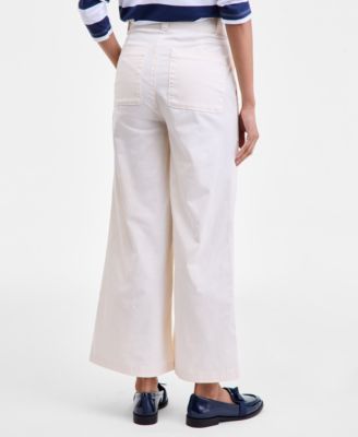 Women's High-Rise Wide-Leg Chino Pants, Macy's Exclusive 