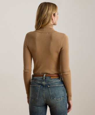 Petite Ribbed Turtleneck Sweater