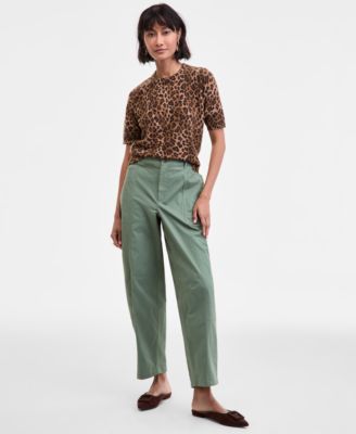Women's High-Rise Utility Barrel-Leg Ankle Pants, Macy's Exclusive 