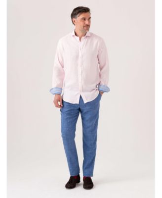 Men's Regular Fit Long Sleeve Linen Shirt