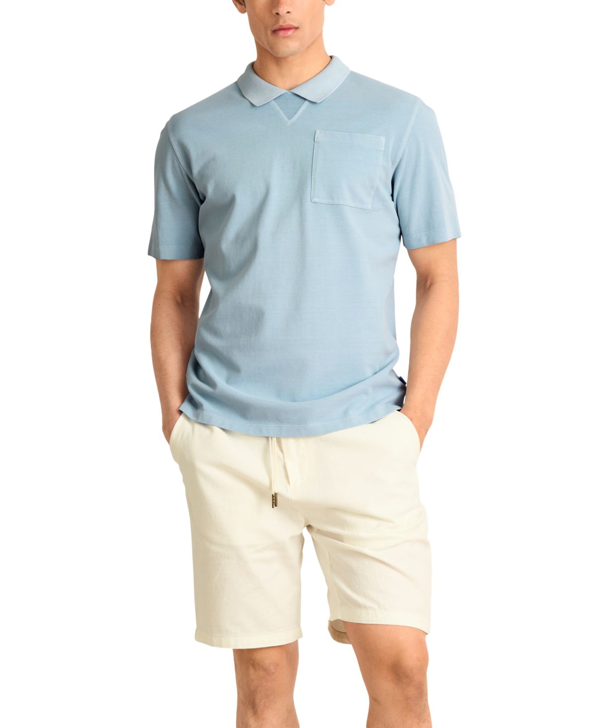 Мужская рубашка поло и шорты на завязках