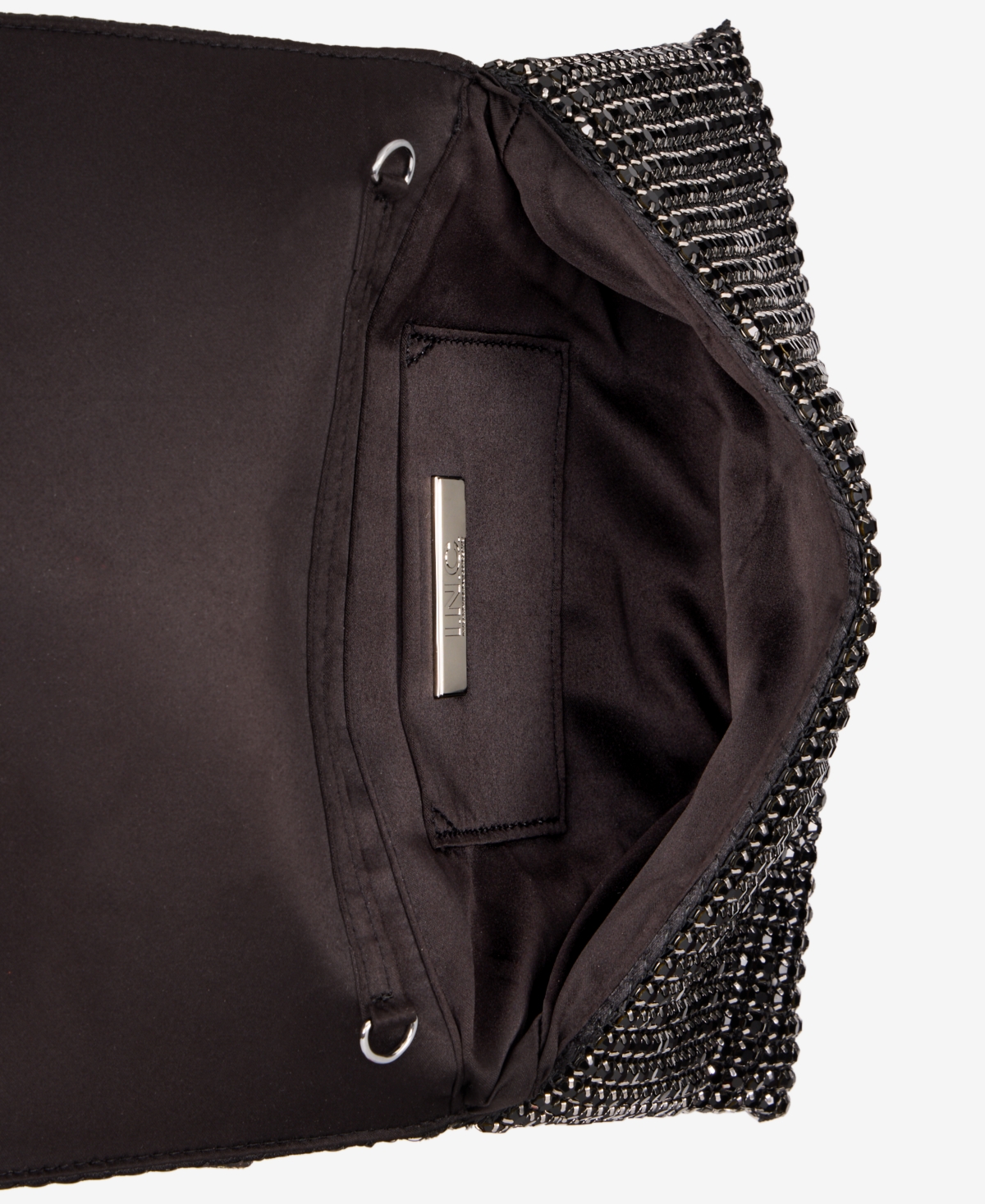 Inc International Concepts Prudence Small Diamond Mesh Crossbody, Exclusively At Macy's In Black