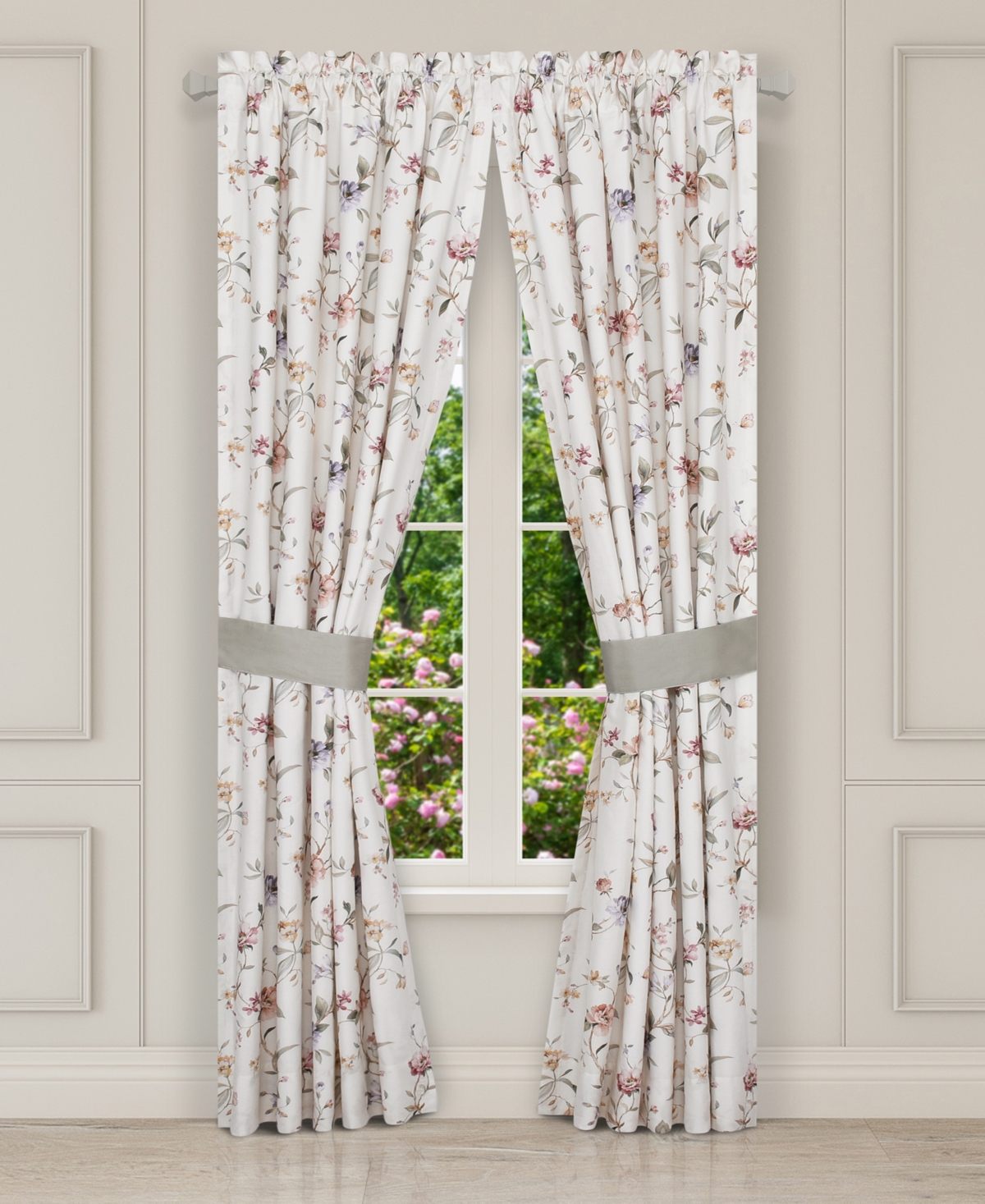 Clarice Window Panel Pair, 41" x 84" - Ivory