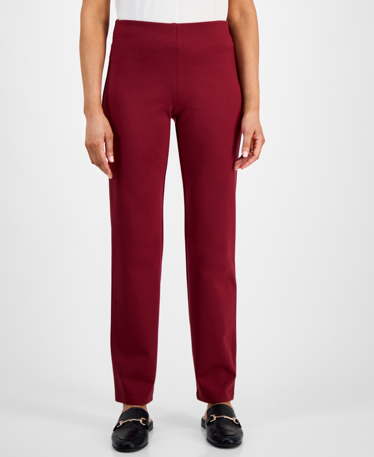 Jm Collection Women's Ponte-knit Pull-on Ankle Pants, Exclusively At Macy's In Multi