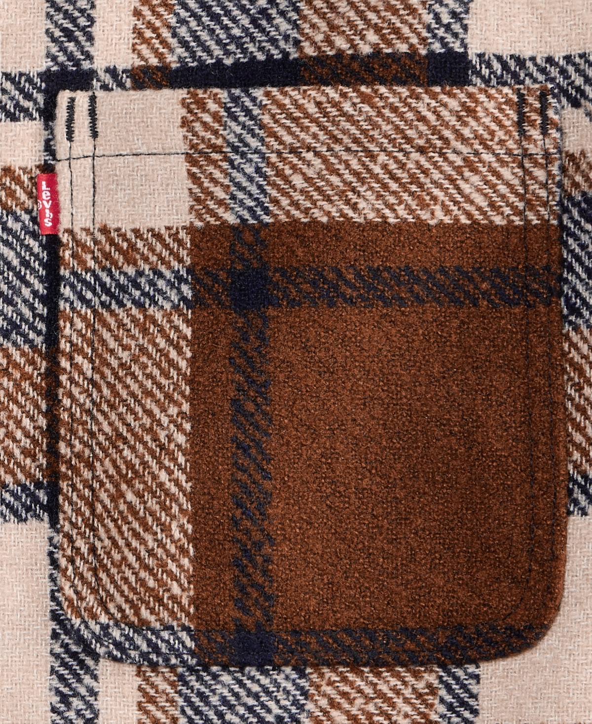 Levi's Men's Plaid Shirt Jacket In Brown