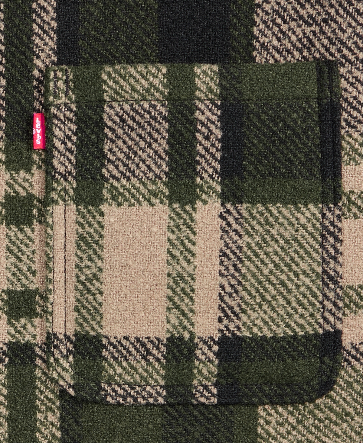 Levi's Men's Plaid Shirt Jacket In Green