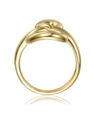 14K Gold Plated Bow-Tie Ribbon Infinity Knot Ring