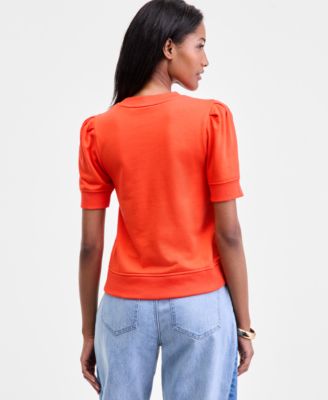 Women's Puff-Sleeve French Terry Sweatshirt